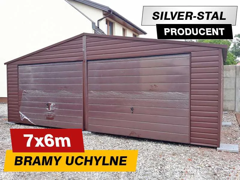 Garaż Blaszany 7X6 Blacha W Kolorze