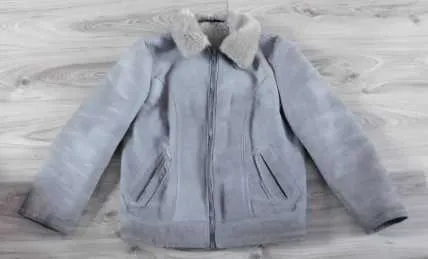 Stylowy Kożuch Damski Z Zamszu, Skóra Jagnięca