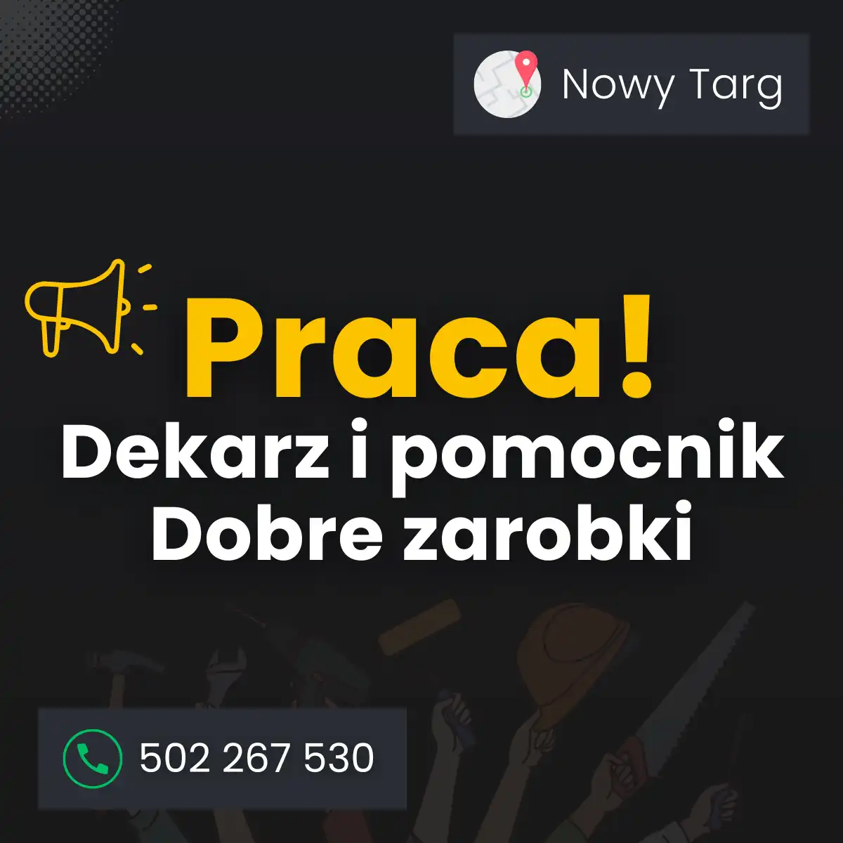 Dekarze, Cieśle I Pomocnicy Do Pracy W Nowym Targu I Okolicach.