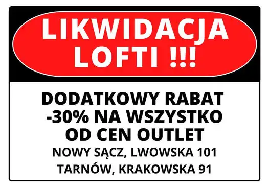 Likwidacja Sklepu Lofti Home&Design Outlet